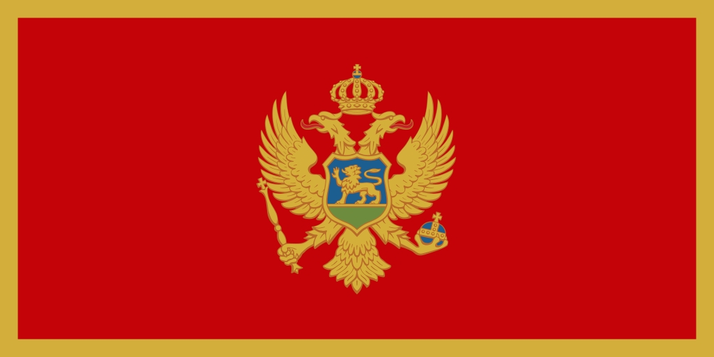 Флаг государства - Черногория